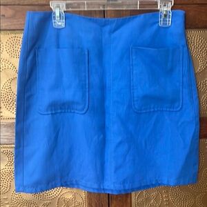 LOFT Vibrant Blue Mini Skirt